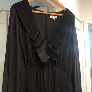 Jovonna London Black long v neck dress